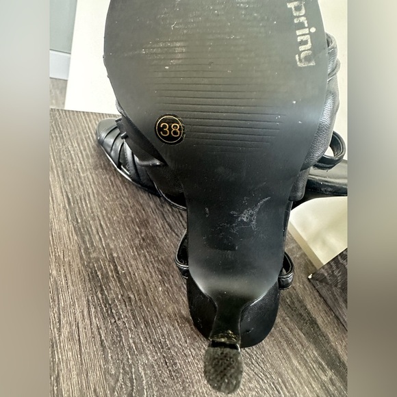 ❤️ Call It Spring Black Slide Sandals with Crossover Straps - Picture 2 of 3